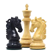 Chess king between two knights
